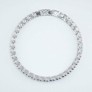 【1円/美品】スワロフスキー SWAROVSKI Diamanta ネックレス チョーカー スワロクリスタル シルバー系 別売りアジャスター 箱付き♪の画像5