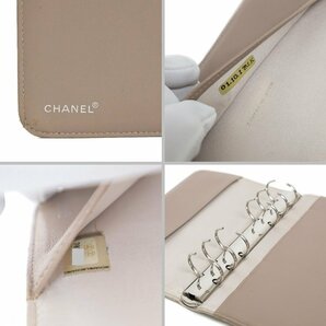 【1円】シャネル CHANEL ニュートラベルライン アジェンダ 手帳カバー 6穴手帳 バインダー ココマーク ナイロンジャガード レザー ベージュの画像10