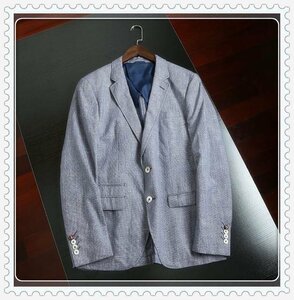 XZ-19-GG-YM(実寸52 XL度 )新品 新作 ■在庫わずか 国内未販売 高品質 紳士 夏 リネン ◆ 2ボタン メンズ 紳士 ジャケット スーツ
