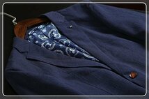 XZ-22-YH濃紺(実寸50A L度 )新品 新作 春夏 ◆ 完売■ 高品質 限定美品■2ボタン メンズ 紳士 ジャケット スーツ_画像3