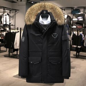 YR-NO1黒【実寸2XL）新品 北欧 最高級ライン 超防寒premium多機能 寒冷地 重厚 豪雪 Ecoファー付 ファー脱着 高品質 贅沢 ダウンジャケット