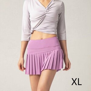  lady's sport wear inner attaching skirt miniskirt skirt tennis Golf running training fitness purple XL