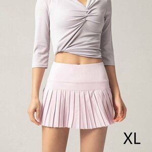  lady's sport wear inner attaching skirt miniskirt skirt tennis Golf running training fitness pink XL