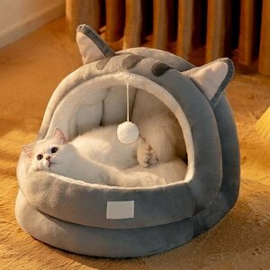 猫 犬 ベッド　ペットベッド ふわふわ　暖か もこもこ　ペット用品 ペットハウス　滑り止め　クッション マット柔らかい　秋冬 Sサイズ