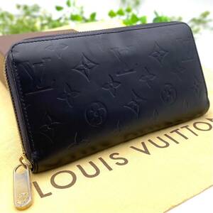 美品 ルイ ヴィトン ヴェルニ ラウンドファスナー 長財布 ブラック ピンク 系 モノグラム ビトン ジッピー LOUIS VUITTON