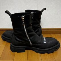 【 both × KIDILL 】 GAO Zip Boots FUCK forever ◆ブーツ EU42 チェルシー Jamie Reid Paris ジェイミー ブラック レザー 【キディル】_画像5