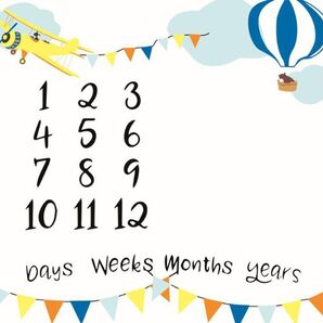 月齢フォト 寝相アート マット ベビー 成長記録 出産祝い ホットバルーン