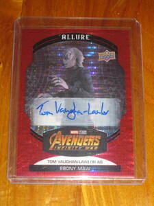 2022 Upper Deck Marvel Studios Allure Red Auto #83 Tom Vaughan-Lawlor as Ebony Maw　直筆サインカード