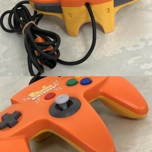 動作ok 任天堂 ピカチュウ コントローラブロス NINTENDO64用 オレンジ&イエロー 箱/取説付 / ニンテンドウ64 N64 コントローラー い913aの画像4