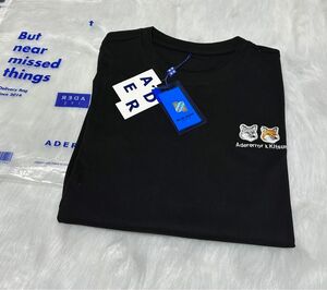 ADER ERROR×MAISON KITSUNE 半袖Tシャツ　ブラック　Mサイズ　A2サイズ