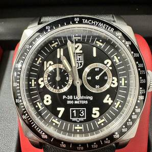 ★☆LUMINOX ルミノックス P-38 LIGHTNING CHRONOGRAPH ウォッチ 腕時計 稼働品 #15585☆★の画像2