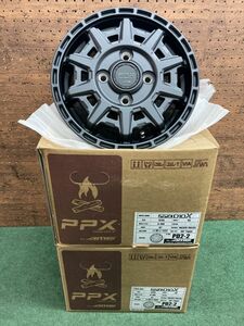 ◆ホイールのみ4本セット! 12インチ 3.5J ET45 100-4H 共豊PPX D10X タイヤ交換 軽トラ 軽トラック アゲ系 カスタム マットダークガンメタ