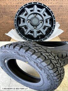 ◆夏用Set◆ 共豊PPX D10X TOYOオープンカントリーRT 145/80R12 3.5J ET45 100-4H エブリィ キャリィトラック キャリィバン サンバー Nバン