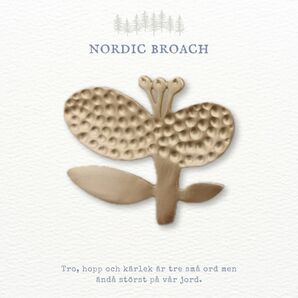 Nordic broach 北欧風 ブローチ カットフラワー マットゴールド ミナペルホネン好きな方に