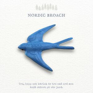Nordic broach 北欧風 ブローチ バード ブルー ミナペルホネン好きな方に