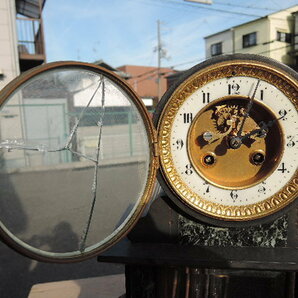 ダット自動車製造株式会社 ゼンマイ時計 置き時計 アンティーク レトロ 故障品の画像4