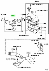 トヨタ ZZW30 ＭＲＳ エアクリーナ ホース NO.1 HOSE AIR CLEANER NO.1 Genuine 1ZZFE 2002/08- 純正 JDM OEM 未使用 メーカー純正品