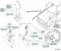 ニッサン サニートラック ダットサンブルーバード アウトサイドミラー 右 MIRROR OUTSIDE 右日産 NISSAN純正 メーカー純正 JDM OEM 未使用_画像2