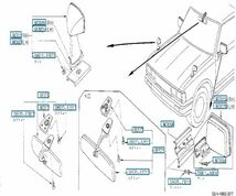 ニッサン サニトラ ダットサン サニー 1200 B110 アウトサイドミラー 右 MIRROR 右 日産 NISSAN純正 メーカー純正品 JDM OEM 未使用_画像2