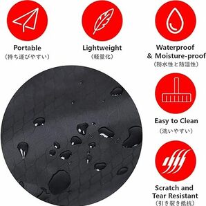 JEELAD防水グランドシートテントシートレジャーシートポケット収納型軽量★200×210cm★黒（赤）の画像2