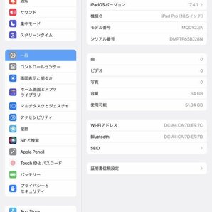 Apple iPad Pro 10.5インチ Wi-Fi 64GB MQDY2J/A ローズゴールド A1701 240403SK390264の画像9