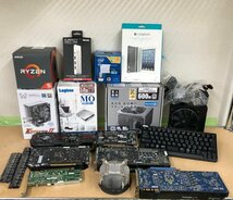 【ジャンク】 PCパーツ まとめ売り 電源 グラフィックボード マザーボード CPU CPUクーラー DVDドライブ メモリ HDD他 多数 240326SK440103_画像1