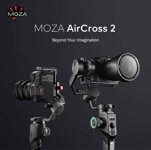 MOZA カメラ用ジンバル AirCross 2 ブラック ペイロード3.2kg 12時間使用可能 アルカスイス規格 三脚付属
