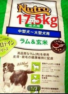 ニュートロナチュラルチョイス ラム＆玄米 中型犬 大型犬 成犬用 17.5kg