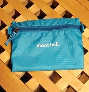 【中古】モンベル　ライトペーパーポーチ　#1123676　ターコイズ　mont-bell　ポーチ　ケース 小物入れ