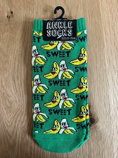 靴下　ANKLE SOCKS サイズ23cm-25cm SWEET BANANA