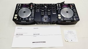 ☆ Junk Denon DJ Mixer DN-X120 / CD / USB Media Player &amp; Controller DN-S1200 CDJ SET STACKLED 1 YEN START