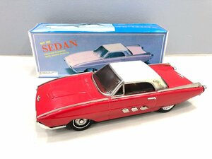 0MF203 SEDAN THE 50-60s COLLECTION out box attaching red sedan tin plate minicar including in a package un- possible 1 jpy start 