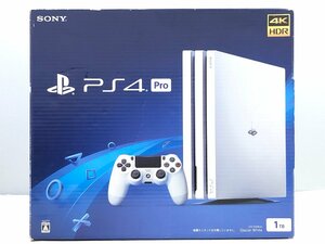 △【4】初期化済み SONY PS4Pro CUH-7200B グレイシャーホワイト 1TB 同梱不可 1円スタート