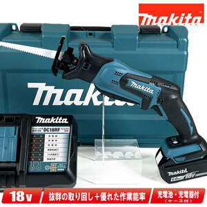 マキタ　18V　充電式レシプロソー　JR184DRG　6.0Ah Li-ion電池(BL1860B)1個　充電器(DC18RF)　ケース