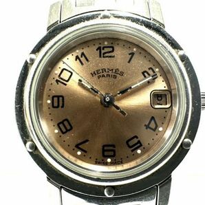 B028-C8-78 ◎ HERMES ヘルメス クリッパー CL4.210 レディース クオーツ 腕時計の画像1