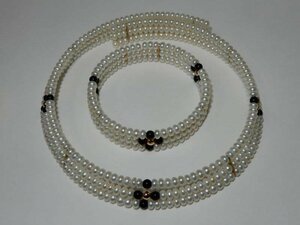 淡水真珠のネックレスとブレスレット レターパックプラス可 0411W9G