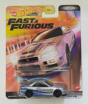 ミニカー HotWheels FAST&FURIOUS 4/5 Nissan Skyline GT-R(BNR34) ニッサン スカイラインGTR_画像1