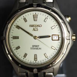 腕時計 SEIKO AGS SPIRIT 5M42-0D20 オートクォーツ チタニウム 稼働品 セイコー スピリットの画像2