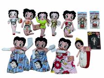 ベティブープ BETTY BOOP ベティちゃん ぬいぐるみ タグ付き 9体＋スタンプ2個＋キーチェーン1個 ビンテージ 人形_画像1