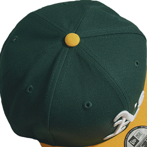 ニューエラ NEW ERA MLB スナップバックキャップ 帽子 9FIFTY MLB BASIC オークランド アスレチックス グリーンイエローの画像7