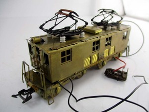 カワイモデル　1980年代製　HOゲージ　 国鉄ED141電気機関車 未完成品　長さ約 15cm