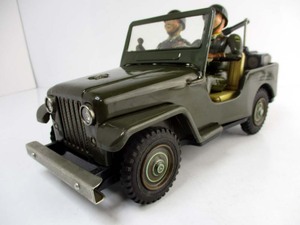 野村トーイ1960年代製 Military Combat Jeep 完動極美品　長さ約25cm
