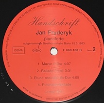 [ LP / レコード ] Jan Fryderyk / Handschrift ( Classical ) Not On Label - F 669.108 クラシカル_画像4