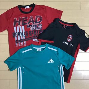 値下げ!アディダス・HEAD・ACM MILAN★Tシャツ３枚セット130