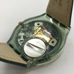 ○K12-229 SWATCH/スウォッチ 3針 Daydate デイデイト メンズ クォーツ 腕時計 レザーベルト 付属品ありの画像6