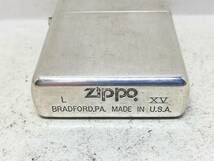 D242-103J　ZIPPO/ジッポー　オイルライター　フラットボトム/銀メッキ　L/ⅩⅤ【中古品】_画像7