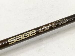 J9-222　SAGE/セージ　釣り竿/フライロッド　GRAPHITEⅢ/グラファイト3 580RPL【中古品】