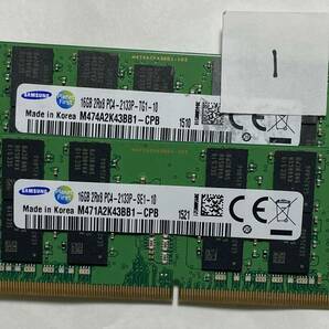 1 - メモリ SAMSUNG 32GB (16GB x2枚) SO-DIMM DDR4 PC4-2133の画像1