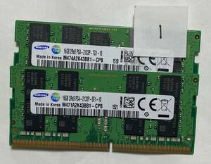 1 - メモリ SAMSUNG 32GB (16GB x2枚) SO-DIMM DDR4 PC4-2133
