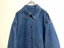 1990's made in usa SMYTHE AND COMPANY denim mixi coat スプリングコート ロングコート ヴィンテージ _画像2